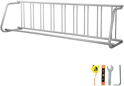 111" Length Floor Bike Rack, 9 Holders All-Steel Grid Bike Rack, Single-Side Storage Stand for Garages Streets Yards
