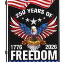 4 x NASIAN 250 Year American Anniversary Flag 250th Anniversary USA Merchandise Garden Flag Patriotic 4th of July Eagle Yard Garden Flags For Outside 12x18 Inch Double Sided Outdoor Banner Decorations