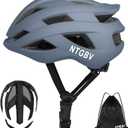 NTGBV Adult Bike Helmet for Men/Women with Helmet Bag 2Removable Moisture Liners Adjustable Dial Comfort Fit Lightweight Shockproof CPSC Safety Certified for Road/Urban-Commute/MTB Matte Gray M