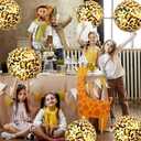 4 x Leopard & Cheetah Print Foil Balloons, 6Pcs Large Metallic Leopard print Round Balloons, 22 Inch Big Round Foil Balloon for Camo Animal Jungle Adventure Birthday Party Baby Shower Wedding Decorations
