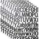 Pack of 2 CMBBZZY 1.5 Inch Letter Stickers, 552 Pieces Alphabet Number Symbol Stickers for Scrapbooking, Sign, Water Bottle, Self-Adhesive Vinyl Letter Sticker Decals for Arts&Crafts - 8 Sheets, Black