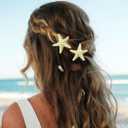 3 x CAKURE Starfish Hair Clip Cute Beach Hair Clips Little Mermaid Hair Accessories for Women and Girls (Pack of 2)