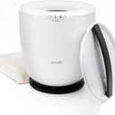 SereneLife Counter Towel Warmer Bucket - with Customized Fragrance for Spa and Bathroom, Luxury Towel Heater, Auto Shut off, Fits 1 large Towel, Blanket, Bathrobe, PJs (Black)