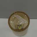 Battery Operated Lamp, Cordless Table Lamp with Timer, Desk Bedside Lamps with LED Warm Light, Glass Small Table Lamp for Bedroom, Bathroom, Living Room, Home Decor - Amber