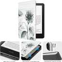 CoBak Case with Stand for Kindle Paperwhite 12th Gen 2024 Released (7") & Kindle Colorsoft Signature Edition - Durable PU Leather Cover with Auto Sleep Wake, Card Slot, Hand Strap Feature, Sunflower