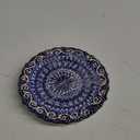 Turkish Decorative Plate Handmade Ceramic Ornament for Home&Office Wall Decor (Blue)
