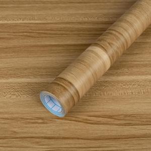 Decoroom Wood Grain Contact Paper 35.4" x 196.8" Peel and Stick Wallpaper Brown Faux Wooden Look Vinyl Wrap Self Adhesive Removable Wall Cover for Countertops Cabinets Drawers Shelf Furniture Decor