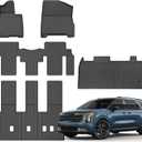 Floor Mats & Cargo Liner Custom for Kia Carnival 2025 Hybrid MPV 8 Seats (NOT for Pure Fuel & Prestige Models) All Weather TPE Rubber Floor Liners Automotive Trunk Mat for Carnival Hybrid Accessories