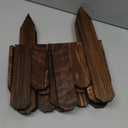 Bucherry 1 Pc Staggered Wood Garden Edging Border Short Picket Fence Burnt Wood Finish Outdoor Landscape Flower Bed Decorative Borders with Gloves for Spring Garden Lawn Yard,7.9 x 47 Inches