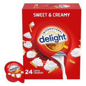 International Delight Creamer Singles, Sweet & Creamy, 24 Count (EXP 02/05/27)