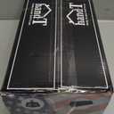 HANDT Overhead Garage Storage Rack, Connectable Heavy Duty Metal Ceiling Rails For Garage Storage Organization Shelving System, Hanging Racks For Tote Containers, Supports Up To 6 Bins, 4 Sets Black