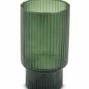 Core Home Ribbed Cooler - Green, 2 Glasses and 3 Reduce Straw