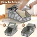 2 PCS Stackable Hat Storage for Baseball Caps, Large Hat Organizer with transparent window, Holds up to 30 Caps Hat Organizer (Gray and white)