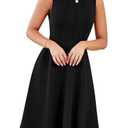 YATHON Graduation Dresses for Women 2025 Black Aline Easter Dress Church Cocktail Dresses for Women 2025 Elegant(YT607-Black,M)