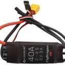 40A ESC 2-4S Electric Speed Controller 5v 3A BEC with XT60 & 3.5mm Bullet Plugs for RC Drone Airplane Brushless Motors
