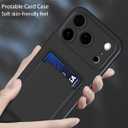 Lunivop Compatible with iPhone 17 Pro Max Case 6.9 '' 2525 Card Holder Wallet Slim Soft Silicone Shockproof, Camera Protection Anti-Scratch Phone Cases, (for 17 Pro Max Black)