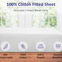 ROYALE LINENS 300 Thread Count 100% Long Staple Combed Cotton Fitted Sheet King - Super Soft Deep Pocket Bottom Sheet - Fitted Sheets Only - Elastic Sheets (King, White)