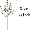 6 Pcs 27" Eucalyptus Stems Greenery Stems Eucalyptus Leaf Spray in Green Silk Plastic Plants Floral Artificial Plants for Home Party Wedding Decoration(Dark Green)