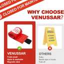4 PCS Stop Do Not Enter Sign with Magnetic Ends, Safety Signs with Magnetic Ends(42 x 3.5 Inches)