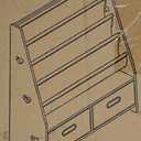 ARTISS Keezi Kids Bookcase Childrens Bookshelf Storage Shelves Ladder Shelf Display WH