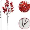 Uieke 30 Pcs Babys Breath Artificial Flowers Bulk Silk Red Faux Flowers Real Touch Gypsophila Bouquet for Christmas Halloween Home Wedding Decoration