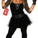 fun shack 80s Pop Star Costumes for Women, Vintage Pop Star Outfit 80s, Halloween Costume for Women (3X-Large, Black)