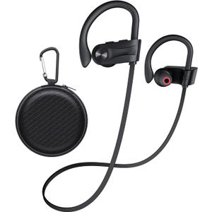 Bluetooth Headphones, Wireless Earbuds Bluetooth 5.3 Headphones with 16Hrs Playtime Stereo Bass Headsets, IPX7 Waterproof Running Earphones for Sports, Black