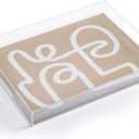 Society6 Molly Katz-Madfis Beige Squiggle Acrylic Tray, Medium