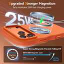 BENTOBEN Magnetic for iPhone 17 Pro Case 2025, Slim Silicone Cute Curly Wavy Edge [Compatible with Magsafe] Shockproof Drop Protective Bumper Women Girly Phone Cover for iPhone 17 Pro, Cosmic Orange