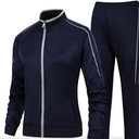 Women's 2 Pieces Athletic Tracksuit Full-Zip Workout Sweatsuit with Active Jackets and Pants, S