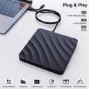 External CD/DVD Drive for Laptop - CD Burner DVD Player for Laptop USB 3.0 +/-RW ROM, External Optical Drives for PC/Mac, Disc Reader for Windows 11/10/8/7/XP/Vista Linux MacOS