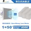 16x25x1 Reusable Air Filter, Electrostatic HVAC Air Filter, Lasts a Lifetime, Washable, Enjoy Fresher Air in Home and Office, MERV 8 (Actual Size:15.5x24.65x0.82 Inch)