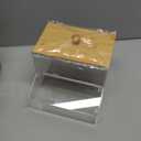 JYPS 2-in-1 Laundry Organizer with Large Capacity: Double-Layer Transparent Acrylic Storage Box with Bamboo Lid for Pods, Dryer Sheets & Supplies