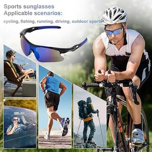 ZOSIMP Unisex Sports Sunglasses UV400 Protection Shatterproof Lenses Windproof Lightweight Frame for Running Cycling Mountain Climbing Outdoor Activities, Red and Purple