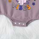Halloween Baby Clothes Boy Girl Pumpkin Ghost Sweatshirt Bubble Romper Bodysuit Shirt Infant Fall Outfit (0-3 Months)