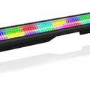 Stage Strobe Lights Bar,240W 448 LED RGBWA 5IN1 Stage Wash&Strobe DJ Light Bar DMX RDM Sound Activated 224 RGB Zones&224 Amber&White Chasing Effects for Stage Parties DJ Club Disco Wedding