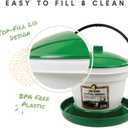Harris Farms Large Flock Easy-Fill Poultry Drinker, Made with BPA-Free Plastic, Top Fill Design, 6.25 Gallon