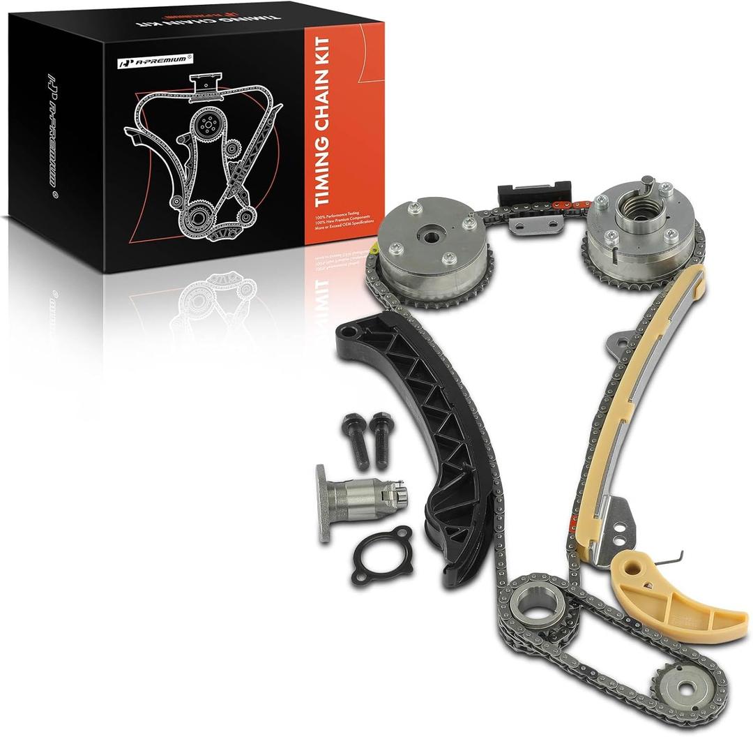 A-Premium 12PCS Engine Timing Chain Kit W/Sprocket & Tensioner & Guide Compatible with Toyota Corolla 2009-2019, Matrix 2009-2014 & Scion xD 2008-2014 & Pontiac Vibe 2009-2010 - L4 1.8L