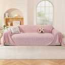 CYCMACO Couch Cover for Dogs, Pet Couch Covers for Sofa, Sofa Covers for 3 Cushion Couch, Washable Couch Covers, Sofa Slipcovers for Living Room, Sofa Protector, 78"x134", Pink-SZ