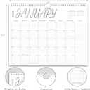 4 x Wall Calendar 2025, 2025-2026 Calendar Wall from Jul. 2025 to Dec. 2026, 14.7" X 11.5" Paper Monthly Planner Wall Hanging Calendar with Thick Paper for Office Home Planning & Organizing (wall calendar A)