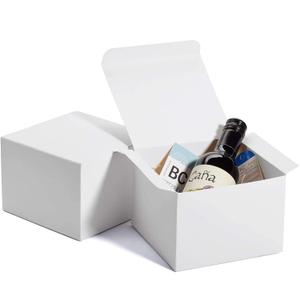 MESHA 100PC White Gift Boxes with Lids for Presents 6x6x4 Inch,Sturdy Bridesmaid Proposal Small Gift Box,Recyclable Paper Party Favor Gift Boxes Bulk for Wedding,Graduation,Birthday