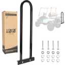 10L0L Universal Rear Seat Grab Bar for Yamaha, Club Car, EZGO, 2+2 Golf Cart, Not Fits Rear Flip Back Seat with Metal Foot Plate
