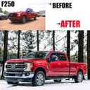 Super Duty Chrome Plated Mirror Covers Ultra Durable Top Half for 2008-2016 Ford F250 F350 F4502 Pcs