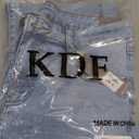 KDF Women's Cropped Straight Leg Jeans - High Waisted Jeans for Women 7/8 Length Denim Pants with Crop Hem, Size 8