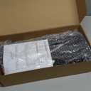 Lwenki Wall Mount Key Holder with Mail Organizer, 100% Paulownia Wood, 7 Metal Hooks, Storage Drawer, Entryway Home Decor (Black)