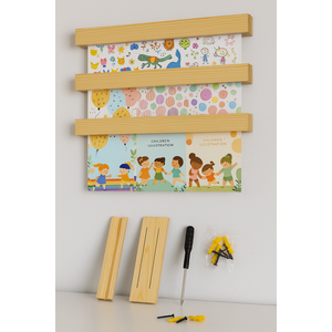 Vercraft Pack Kids Wall Mounted in School or at Home (Wood Color)