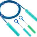 CPAP Hose Cleaner Brush Set, CPAP Hose Brush & Dual-Ended CPAP Tube Cleaning Brush for 15 mm Slim & 22 mm Hoses (78.7 in), 2 Detail Brushes for Mask Vent & Humidifier, Brushes Only