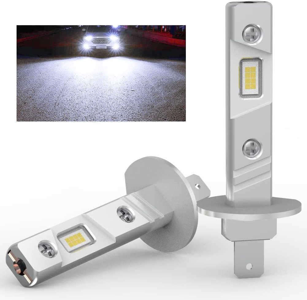 H1 LED Bulb 6500K White Light Fog Lamps 1:1 Mini Size No Adapter Required EMC Fanless H1LL Plug and Play 2pcs H1 LED Bulb 6500K White Light Fog Lamps 1:1 Mini Size No Adapter Required EMC Fanless H1LL Plug and Play 2pcs