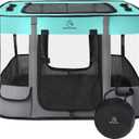 ROMANTIC BEAR Foldable Dog Cat Playpens,Portable Exercise Kennel Tent,Indoor Outdoor Travel Camping Use for Puppy Cats Kittens Rabbit Small Animals with Carrying Case