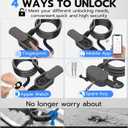 Anweller Fingerprint Bike Lock with Key, Heavy Duty Anti-Theft Weatherproof Keyless Bluetooth App Biometric Smart Cable Lock for Bicycle Scooter Accessories Outdoor Fence Gate Snowboard Ski